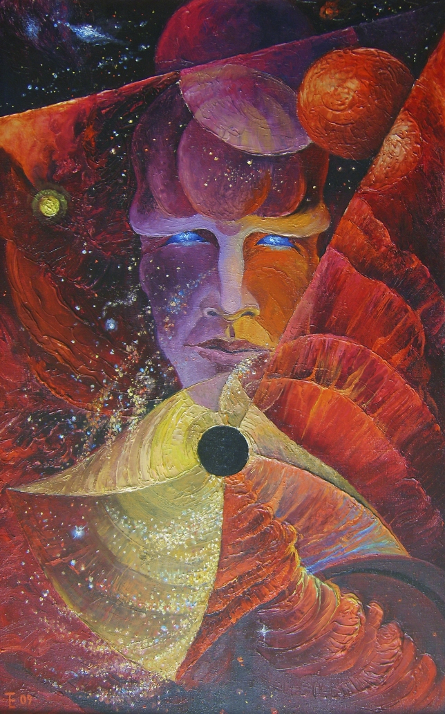 Painting for sale online - Triptych: Birth of the Galaxy. Right side: Absolute