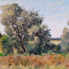 Painting for sale online - Study with large trees