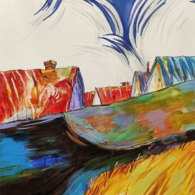 Painting for sale online - Moon wave