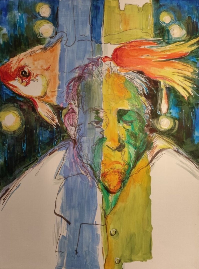 Painting for sale online - The Old Man and the Fish