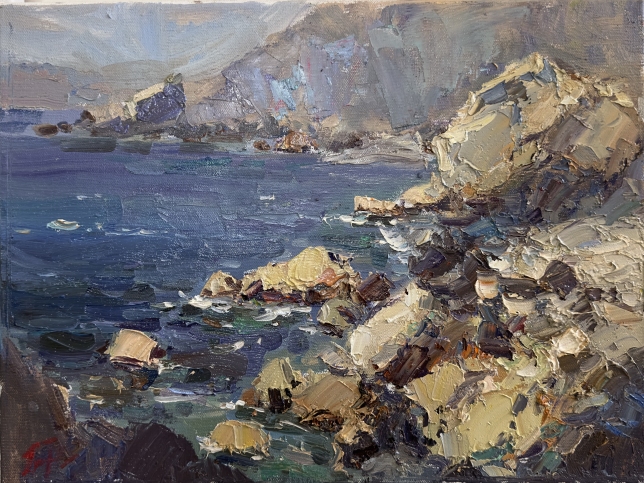 Painting for sale online - Rocky seashore