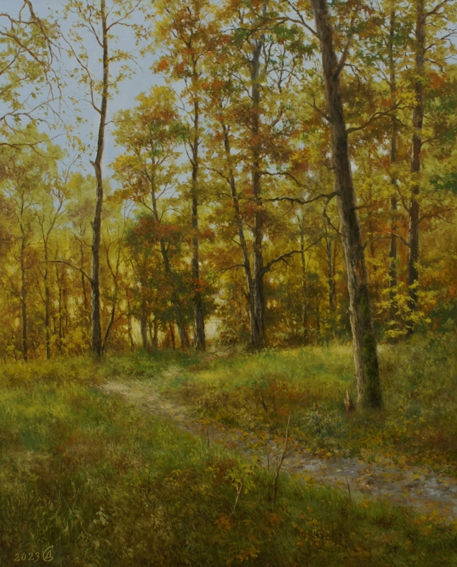 Painting for sale online - Timiryazevsky Park in autumn