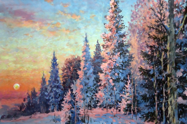 Painting for sale online - Winter sunset