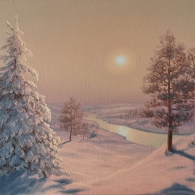 Painting for sale online - Snowy distances