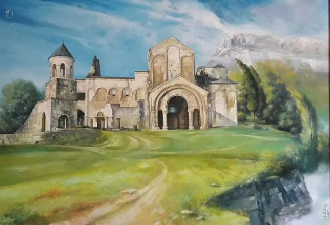 Painting for sale online - St. Mary's Cathedral in Kutaisi 