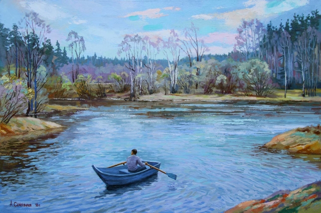 Painting for sale online - Walk in April