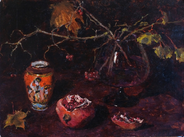 Painting for sale online - Still life of late autumn with pomegranate