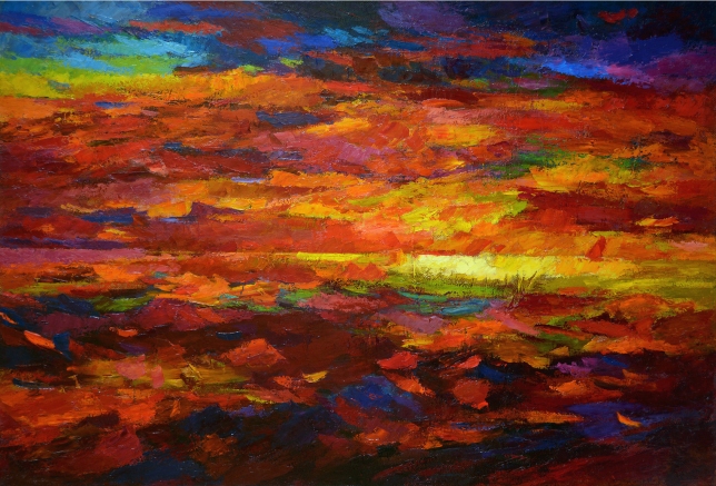 Painting for sale online - Red Ocean