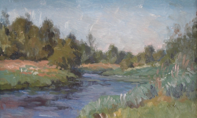 Painting for sale online - River in Gubarevo