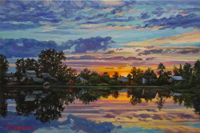 Painting for sale online - The day is fading