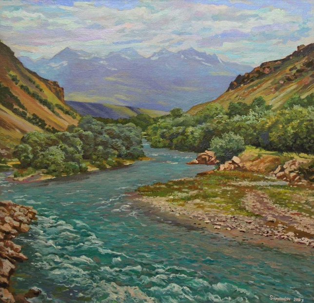 Painting for sale online - Karakol River
