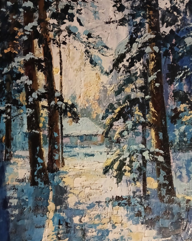 Painting for sale online - Winter evening