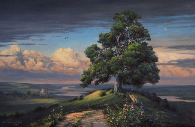 Painting for sale online - A path runs down the hill