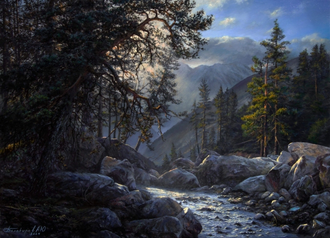 Painting for sale online - Mountain stream