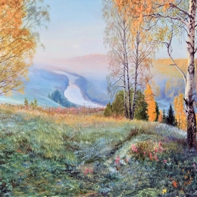 Painting for sale online - Golden autumn