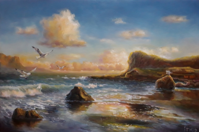 Painting for sale online - At sunset of the day