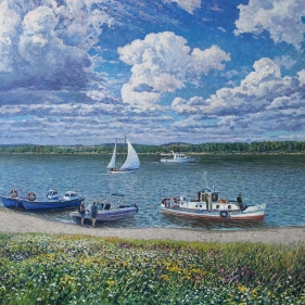 Painting for sale online - Summer on the Volga