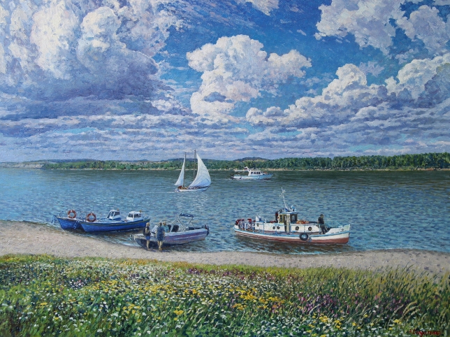 Painting for sale online - Summer on the Volga