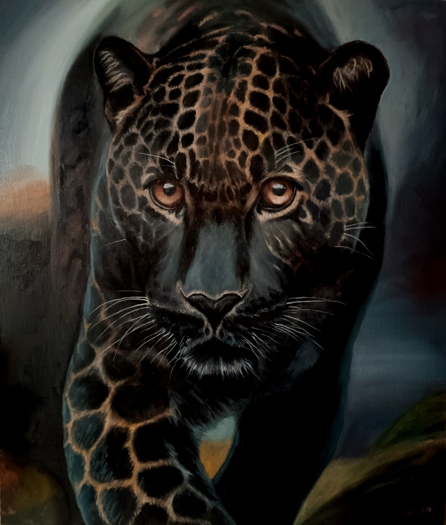 Painting for sale online - Black Leopard