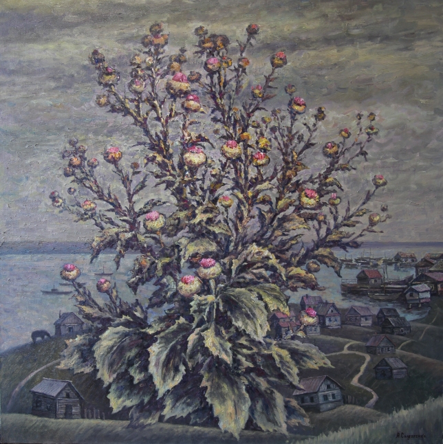 Painting for sale online - Volga thistle