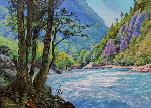 Painting for sale online - Gega River