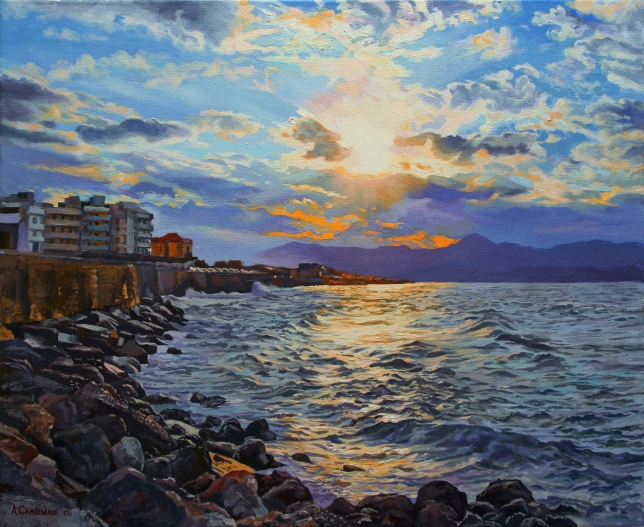 Painting for sale online - Bay in Heraklion