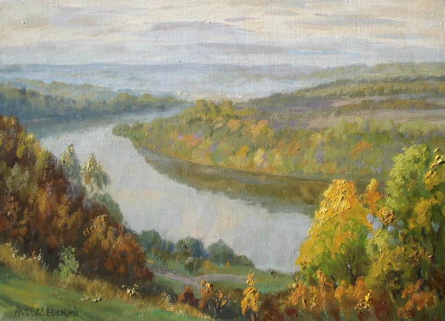 Painting for sale online - View of the Oka River from the village of Bekhovo