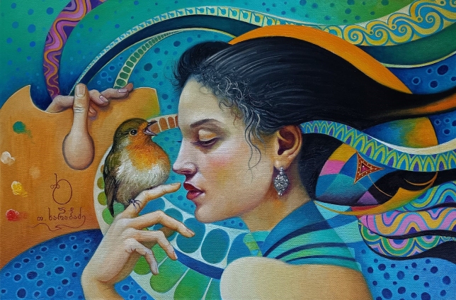 Painting for sale online - The Bird Bringing News