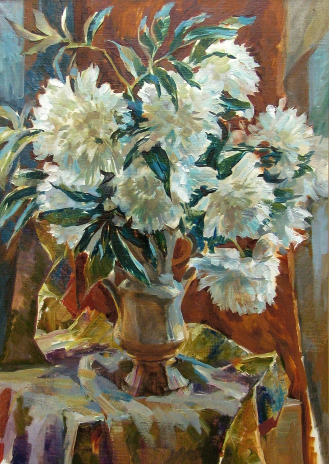 Painting for sale online - Peonies antique