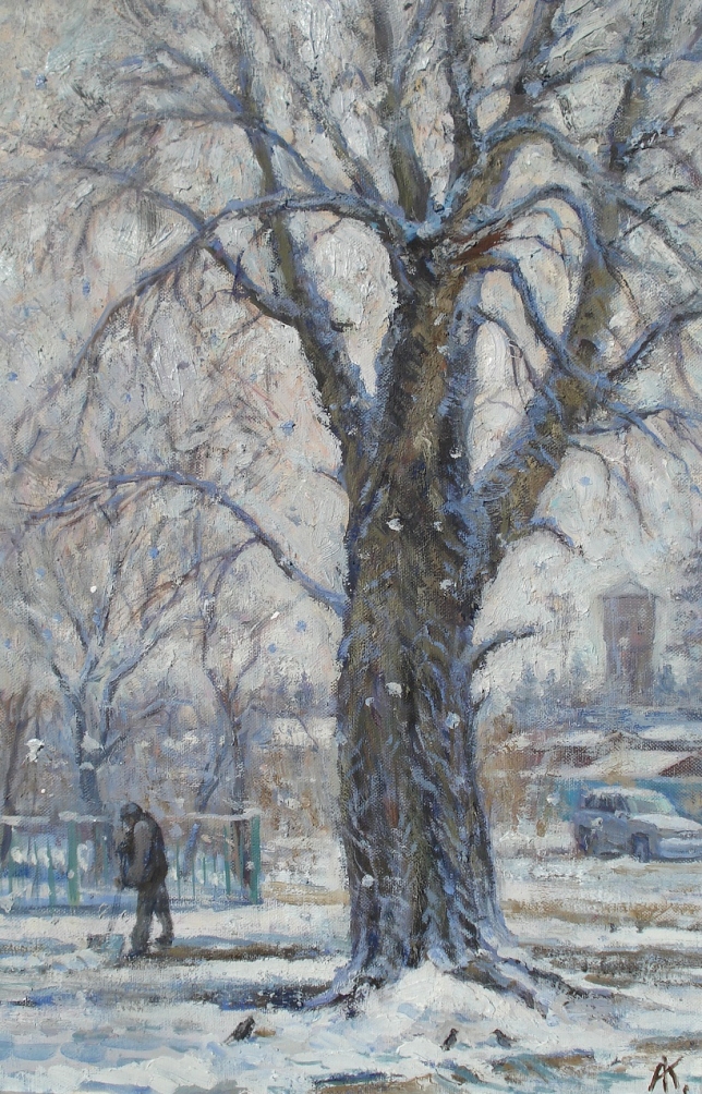 Painting for sale online - Winter in Pavlino