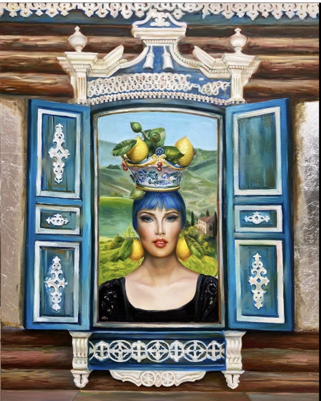 Painting for sale online - Open windows of Russia.Italy