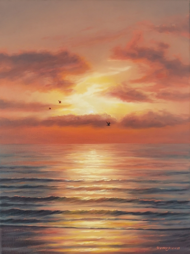 Painting for sale online - Orange sunset