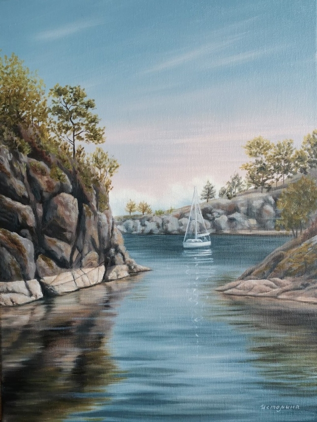 Painting for sale online - On the surface of Karelian lakes
