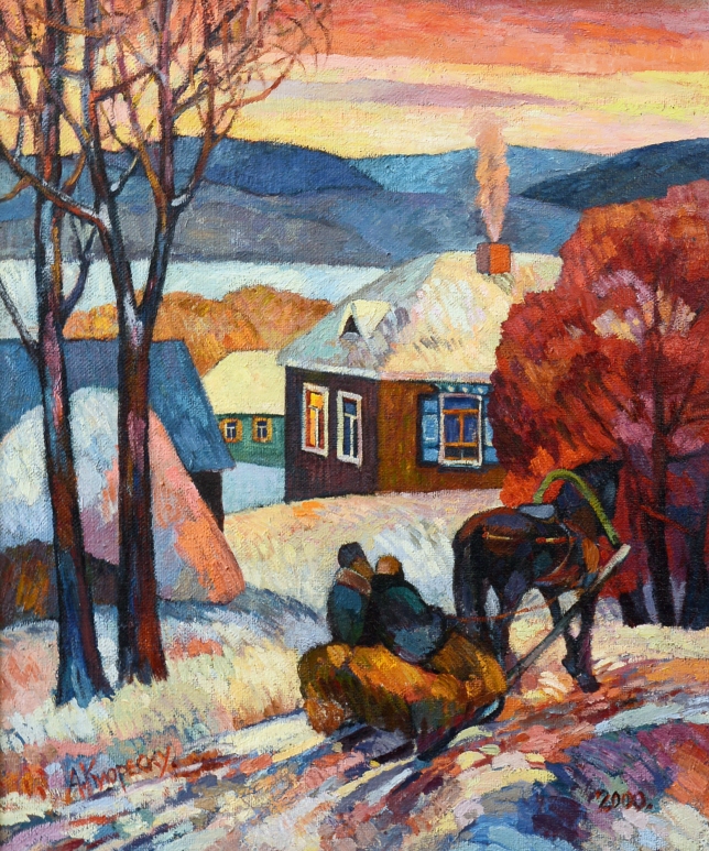 Painting for sale online - On a winter evening