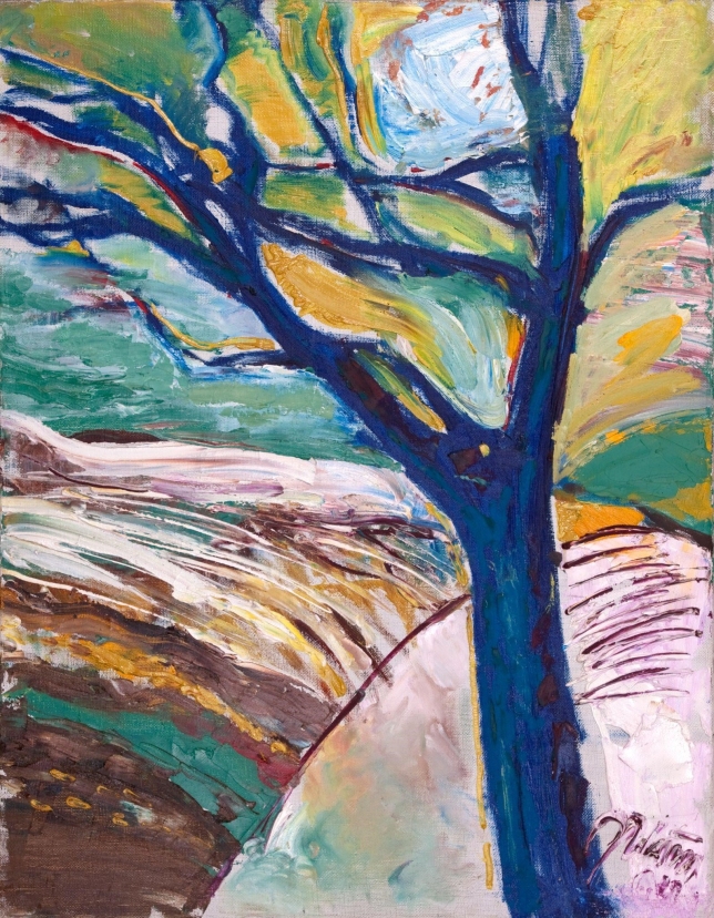 Painting for sale online - Blue tree