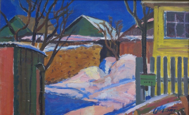 Painting for sale online - March. Pink snow