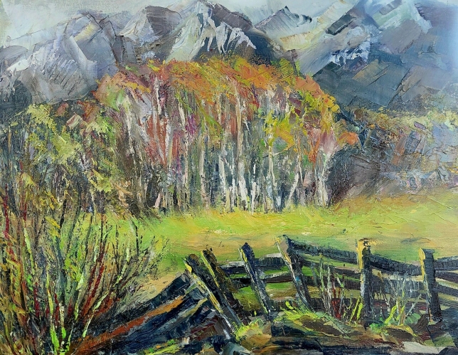 Painting for sale online - Spring in the village