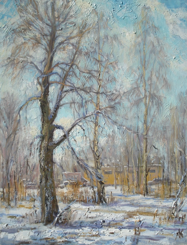 Painting for sale online - Warm winter in Pavlino
