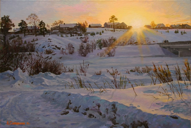 Painting for sale online - Sunset in Beklenishcheva
