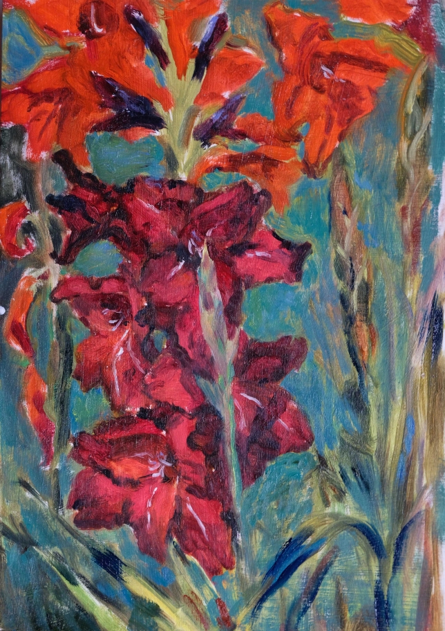 Painting for sale online - A study with gladioli