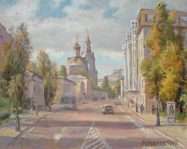 Painting for sale online - View of the Church of St. Nikita the Great Martyr on Old Basmannaya