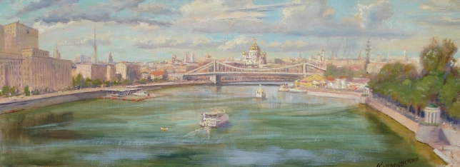 Painting for sale online - View from Andreevsky Bridge