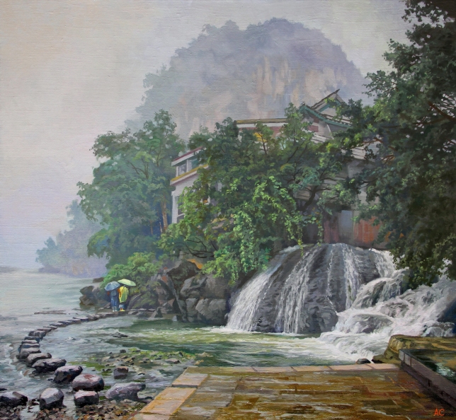 Painting for sale online - It's drizzling in Yangshuo