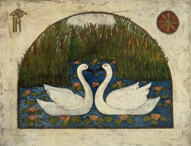 Painting for sale online - Swans