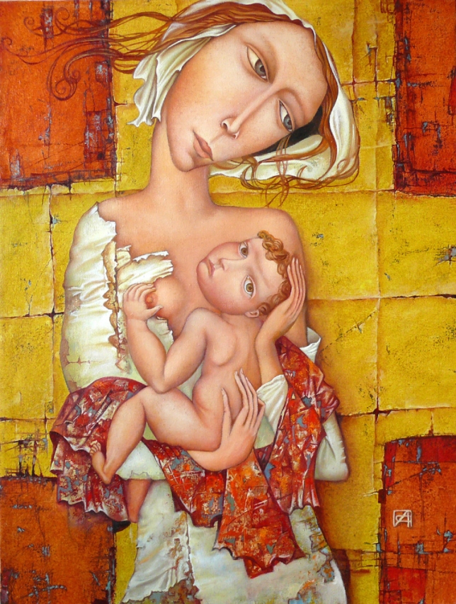 Painting for sale online - Madonna