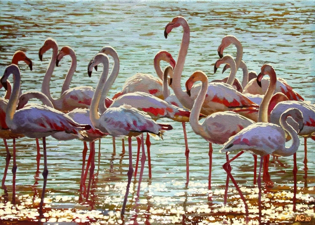 Painting for sale online - The birds are stately