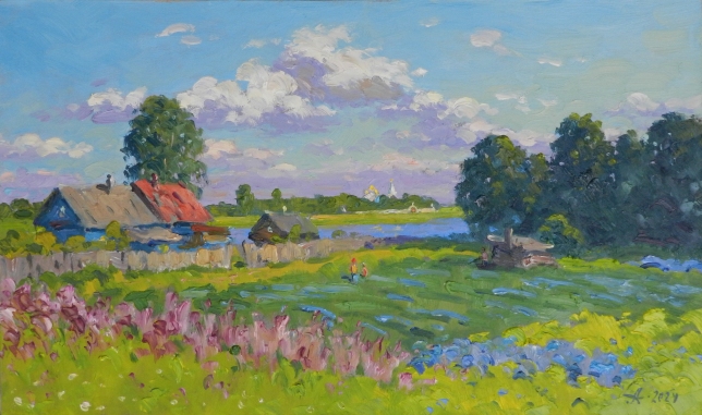 Painting for sale online - Ivan-tea. Sukhona.