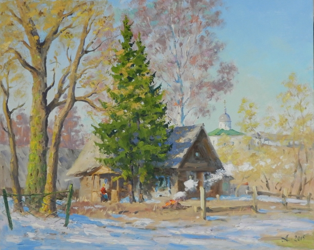 Painting for sale online - Izborsk. March.