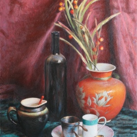 Painting for sale online - Still life in dark colors