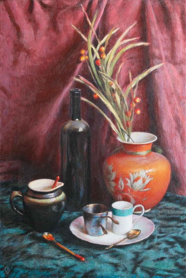 Painting for sale online - Still life in dark colors